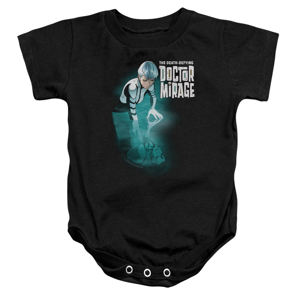 Doctor Mirage Crossing Over Infant Baby Snapsuit Black