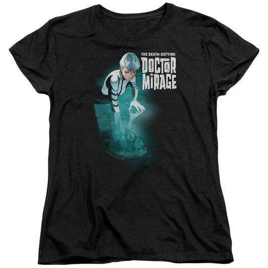 Doctor Mirage Crossing Over Womens T Shirt Black