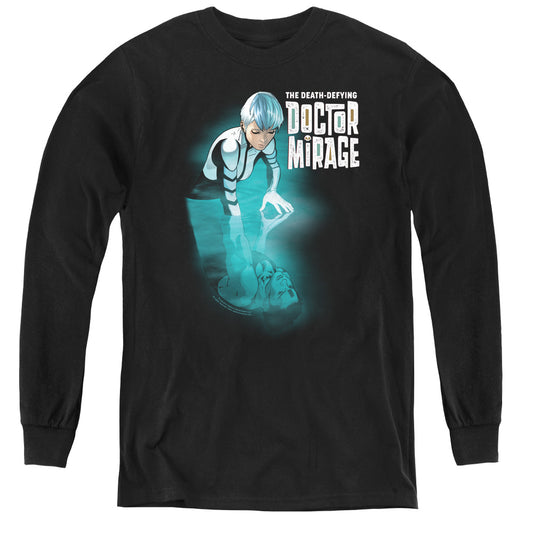 Doctor Mirage Crossing Over Long Sleeve Kids Youth T Shirt Black