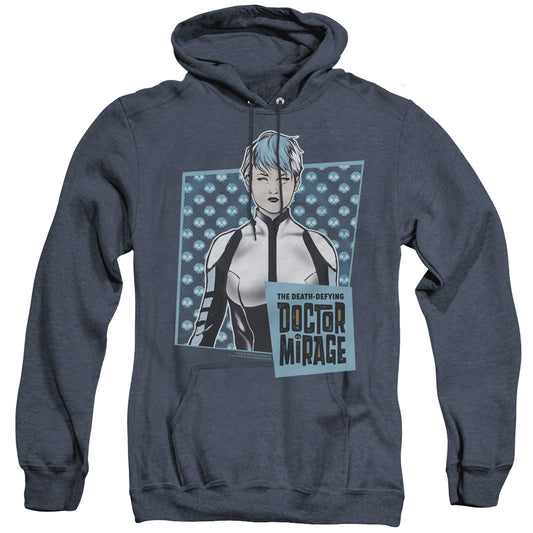 Doctor Mirage Good Doctor Heather Mens Hoodie Navy Blue