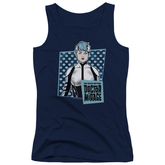 Doctor Mirage Good Doctor Womens Tank Top Shirt Navy Blue