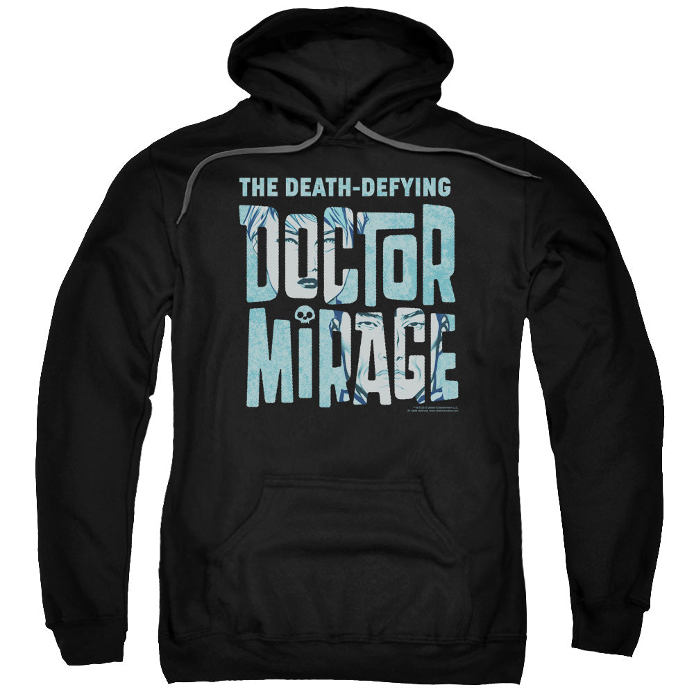 Doctor Mirage Character Logo Mens Hoodie Black