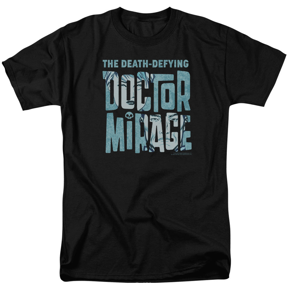 Doctor Mirage Character Logo Mens T Shirt Black