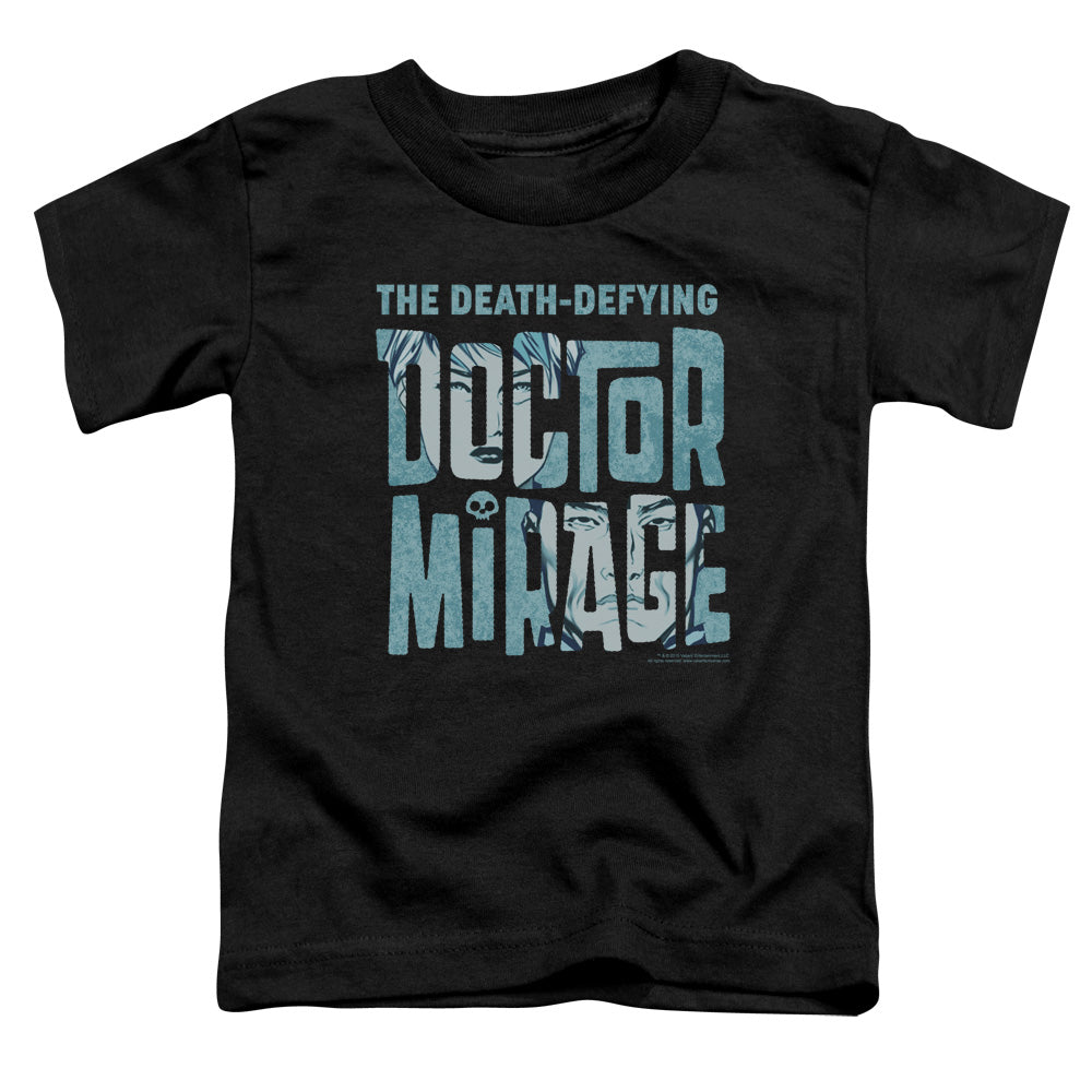 Doctor Mirage Character Logo Toddler Kids Youth T Shirt Black