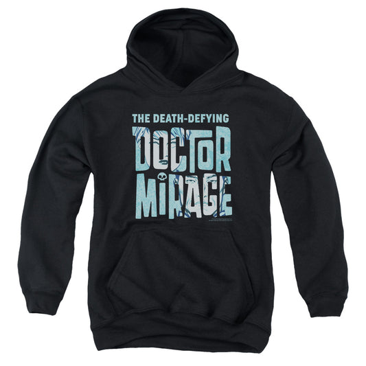 Doctor Mirage Character Logo Kids Youth Hoodie Black