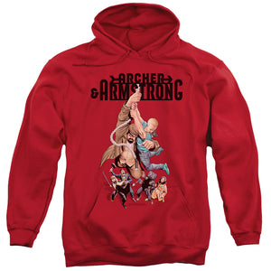 Archer & Armstrong Hang In There Mens Hoodie Red