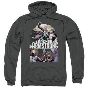 Archer & Armstrong Dropping In Mens Hoodie Charcoal