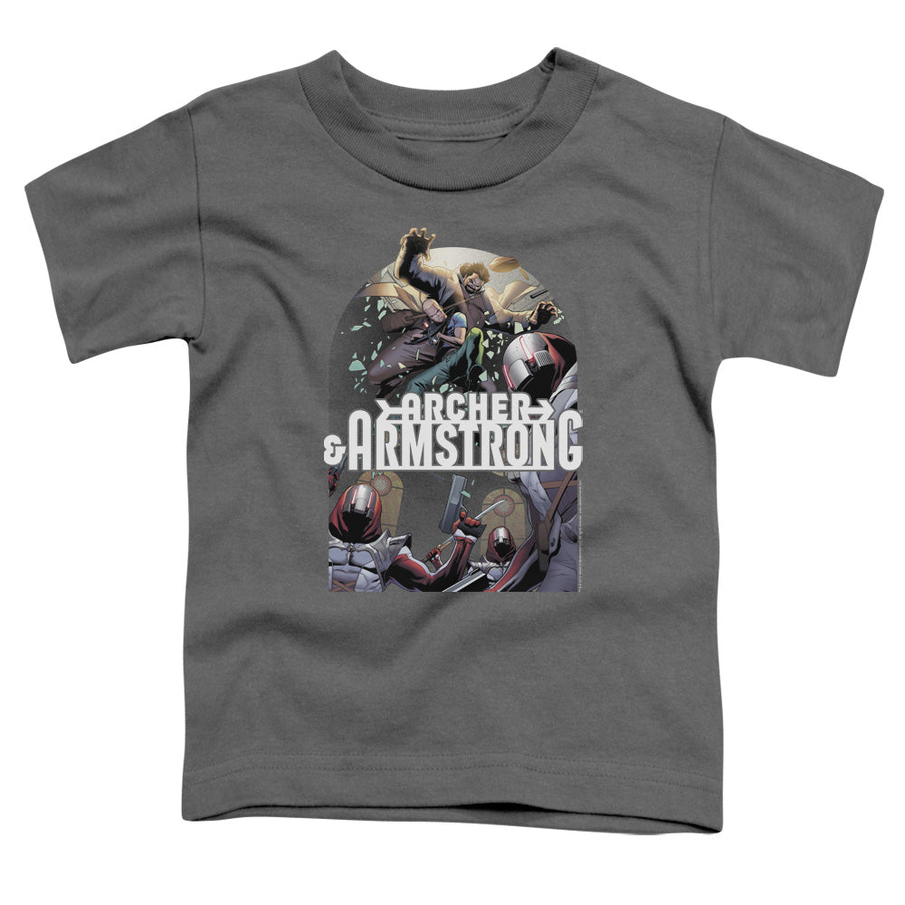 Archer & Armstrong Dropping In Toddler Kids Youth T Shirt Charcoal