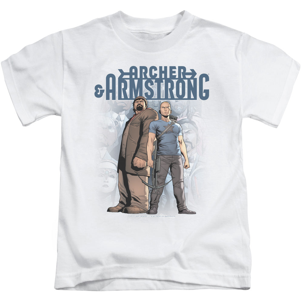 Archer & Armstrong Two Against All Juvenile Kids Youth T Shirt White