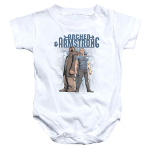 Archer & Armstrong Two Against All Infant Baby Snapsuit White