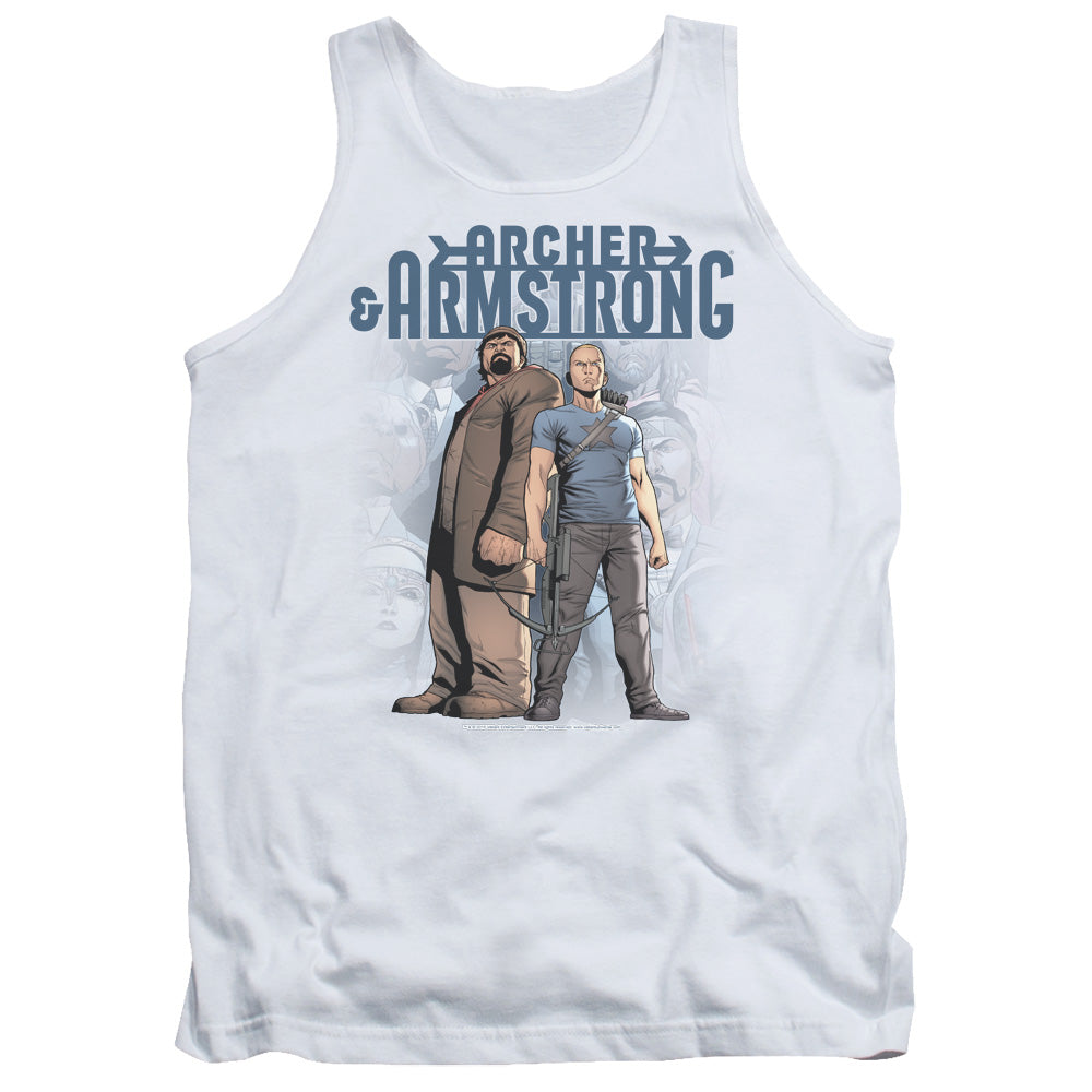 Archer & Armstrong Two Against All Mens Tank Top Shirt White