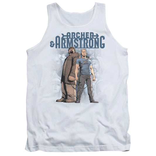 Archer & Armstrong Two Against All Mens Tank Top Shirt White