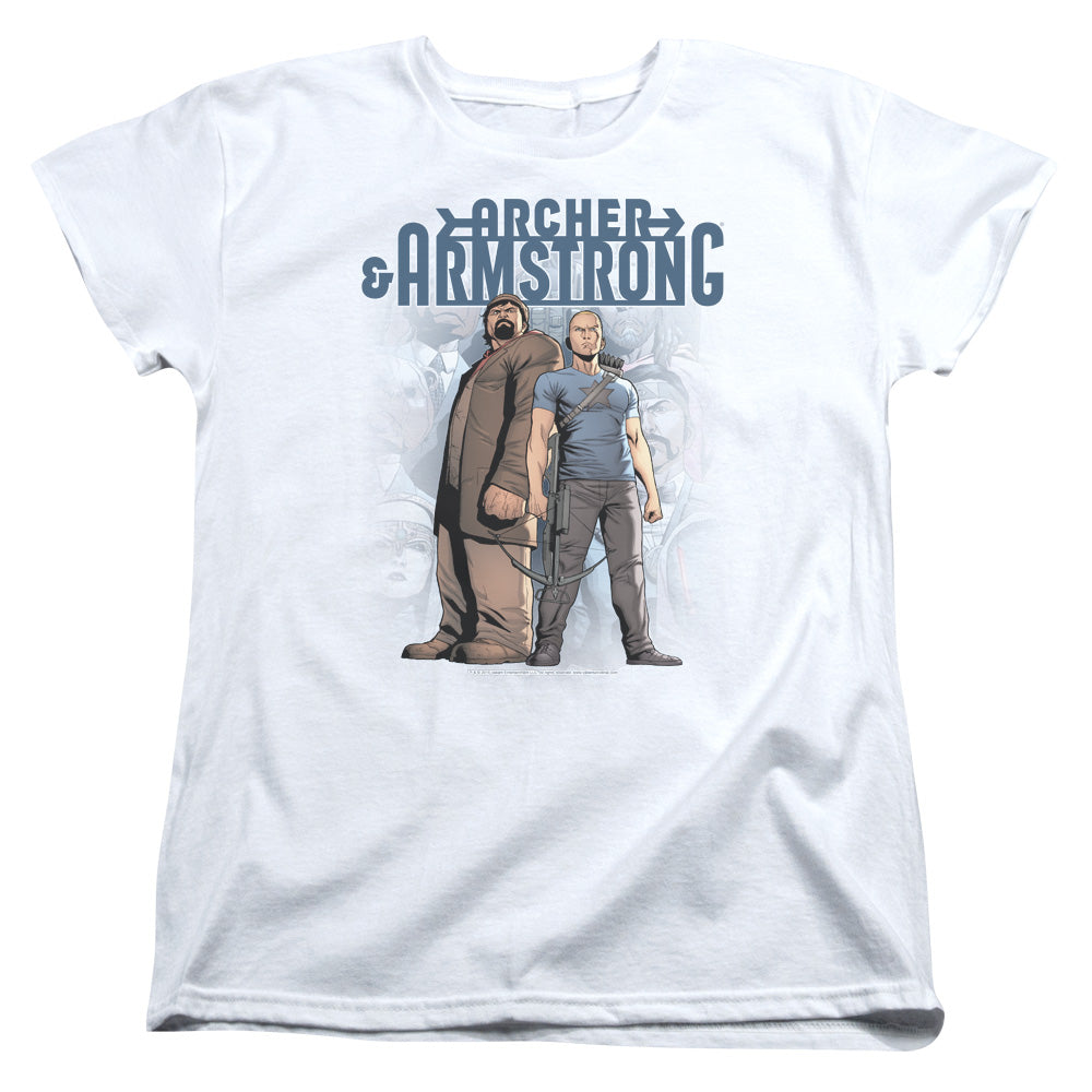 Archer & Armstrong Two Against All Womens T Shirt White