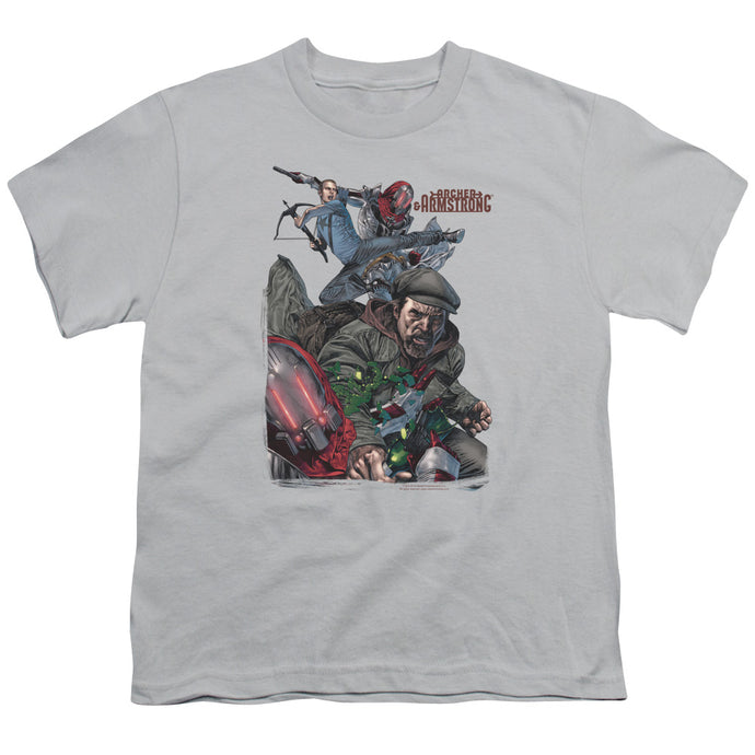 Archer & Armstrong Bottle ash Kids Youth T Shirt Silver