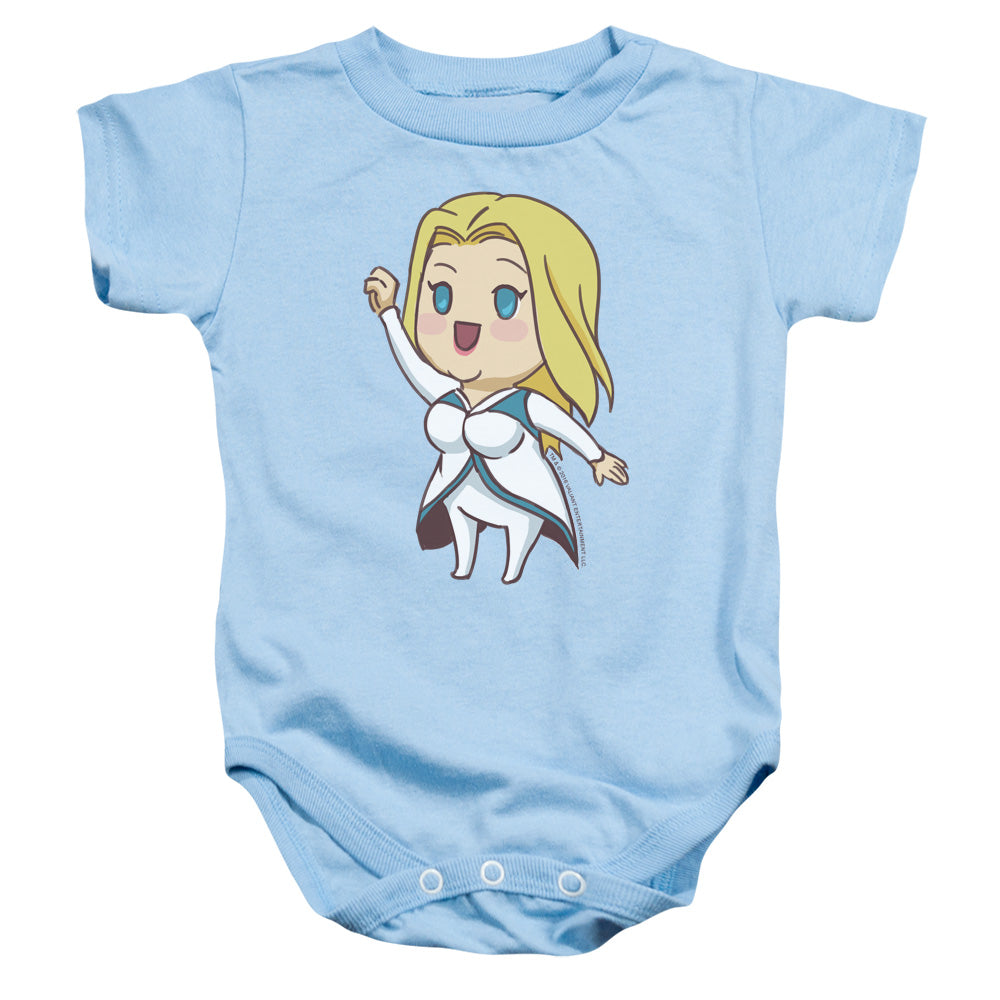 Valiant Faith Chibi Infant Baby Snapsuit Light Blue