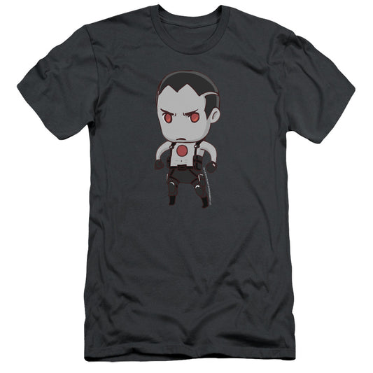 Bloodshot Chibi Slim Fit Mens T Shirt Charcoal