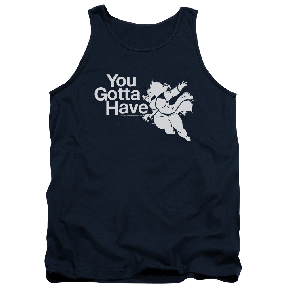 Valiant You Gotta Have Faith Mens Tank Top Shirt Navy Blue