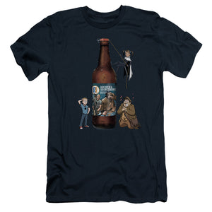 Archer & Armstrong Ale Slim Fit Mens T Shirt Navy Blue