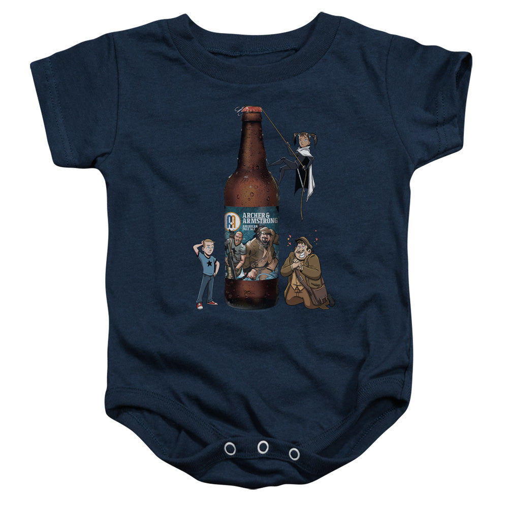 Archer & Armstrong Ale Infant Baby Snapsuit Navy Blue