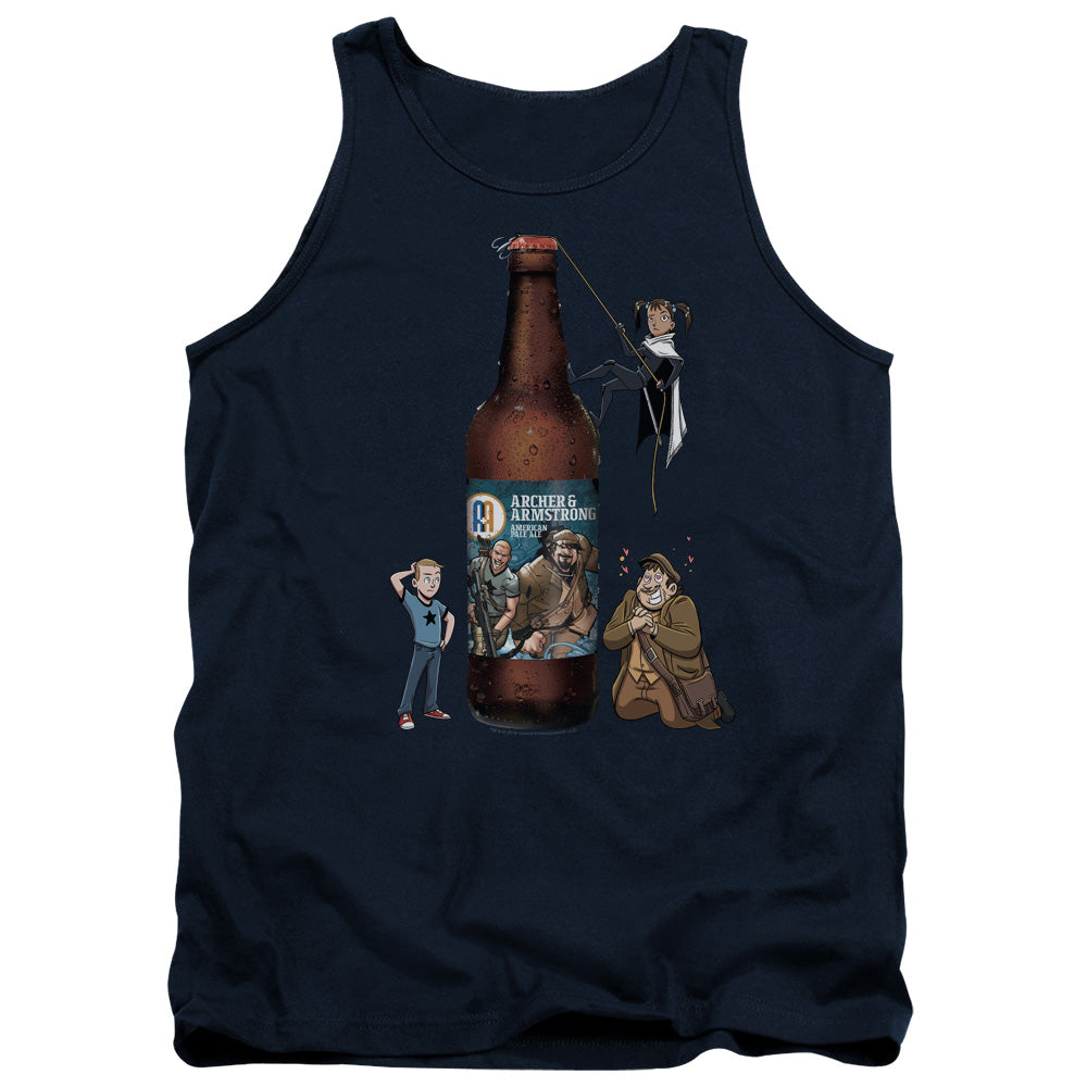 Archer & Armstrong Ale Mens Tank Top Shirt Navy Blue