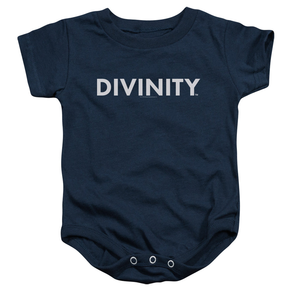 Valiant Divinity Logo Infant Baby Snapsuit Navy Blue