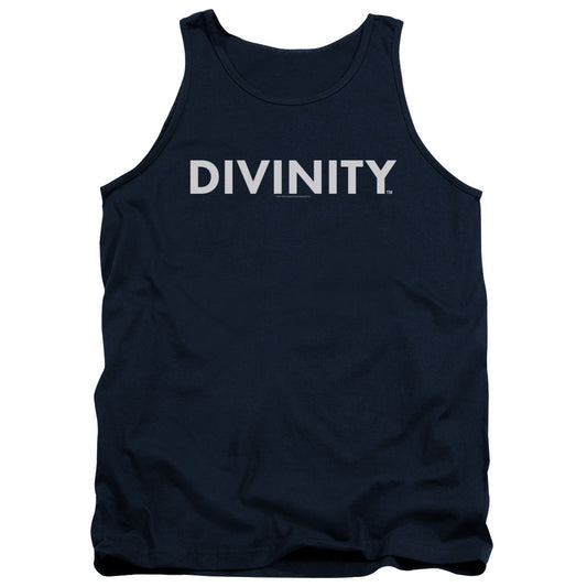 Valiant Divinity Logo Mens Tank Top Shirt Navy Blue