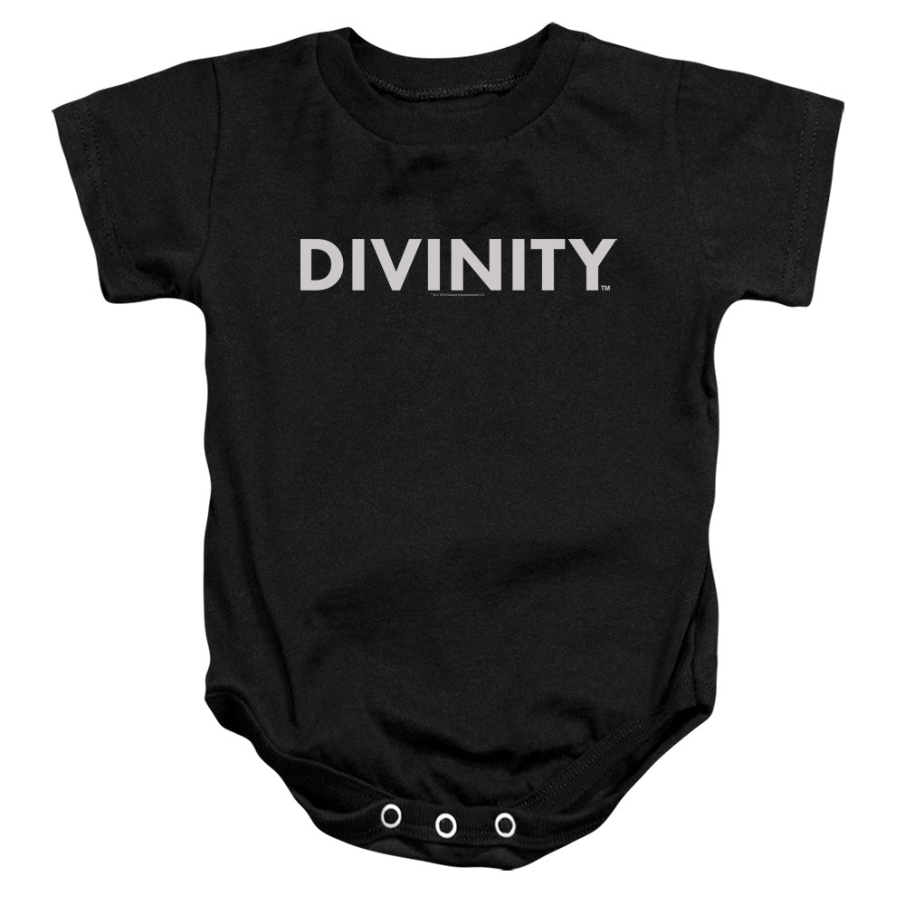 Valiant Divinity Logo Infant Baby Snapsuit Black