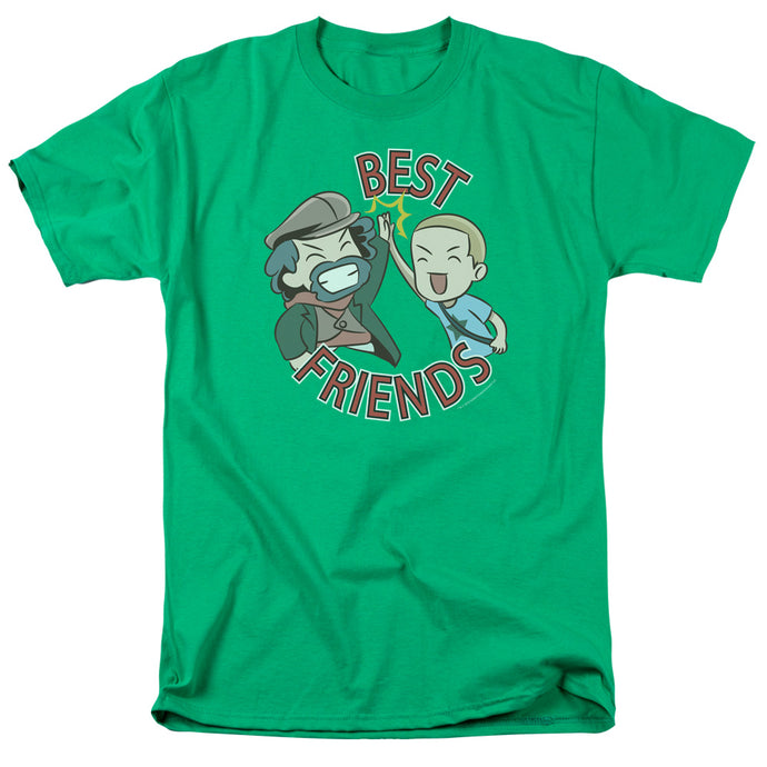 Valiant Comics Archer and Armstrong Best Friends Emoji Mens T Shirt Kelly Green