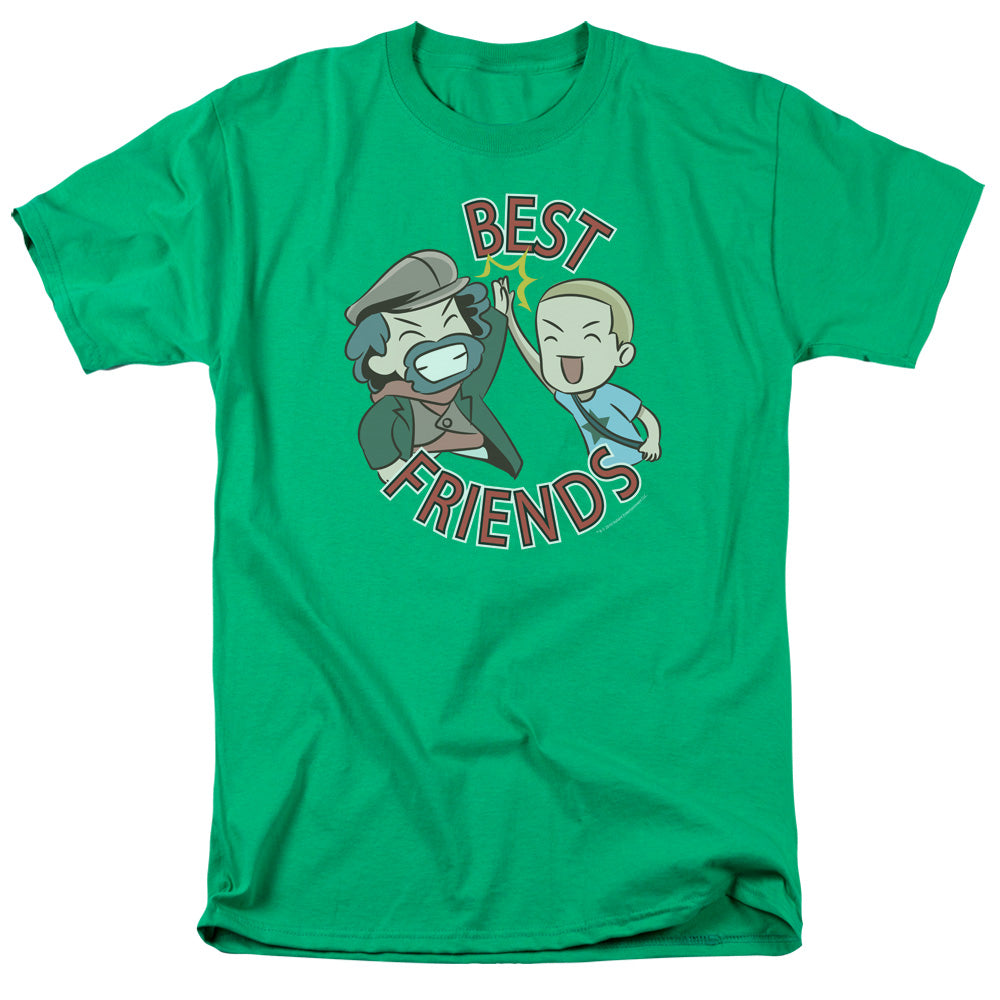 Valiant Comics Archer and Armstrong Best Friends Emoji Mens T Shirt Kelly Green