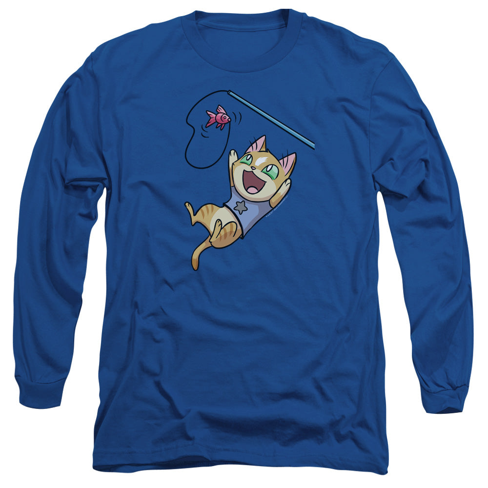 Valiant Comics Archer Cat Cosplay Mens Long Sleeve Shirt Royal Blue