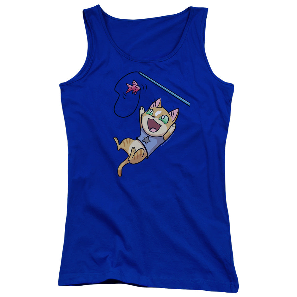 Valiant Comics Archer Cat Cosplay Womens Tank Top Shirt Royal Blue