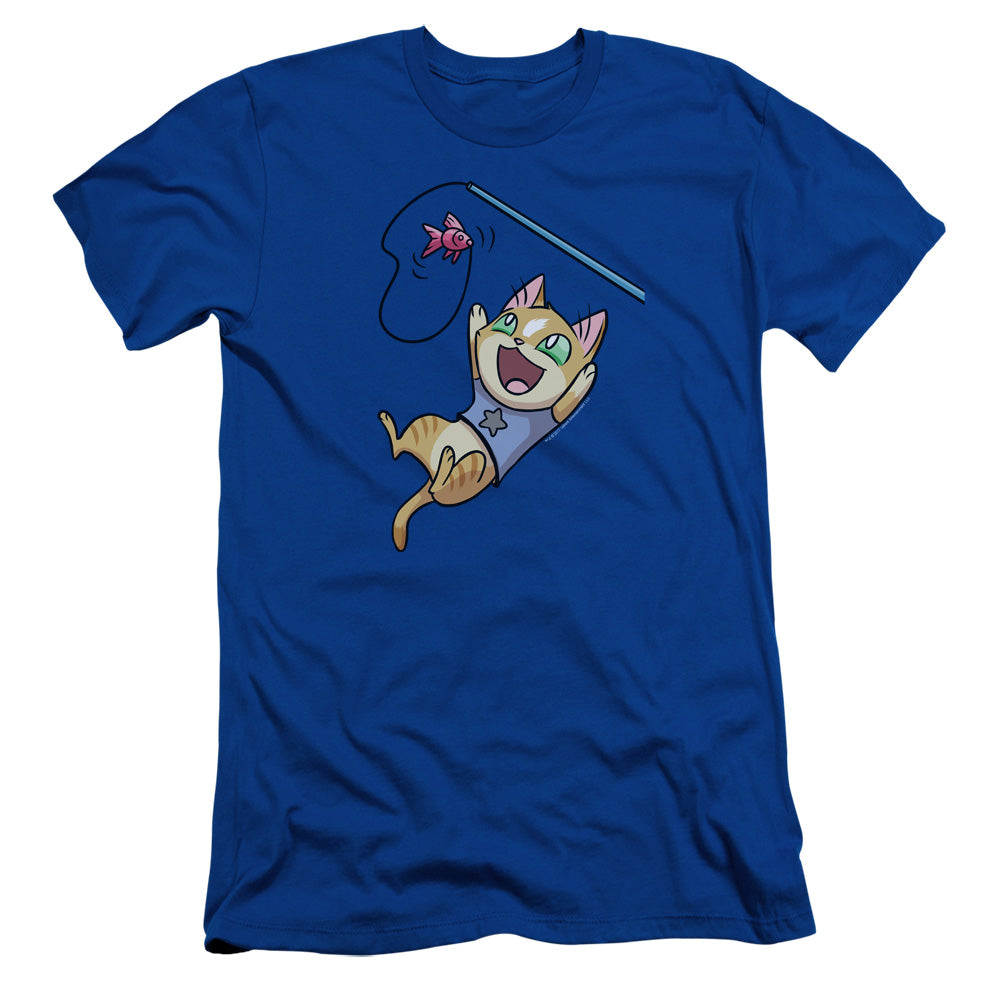 Valiant Comics Archer Cat Cosplay Slim Fit Mens T Shirt Royal Blue