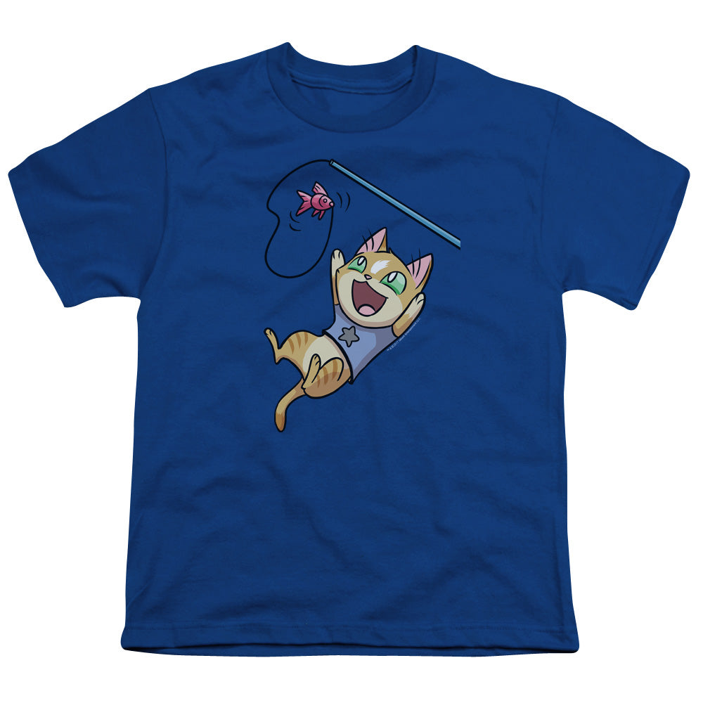 Valiant Comics Archer Cat Cosplay Kids Youth T Shirt Royal Blue