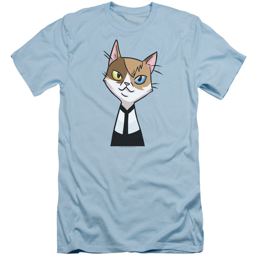 Valiant Comics Doctor Mirage Cat Cosplay Slim Fit Mens T Shirt Light Blue