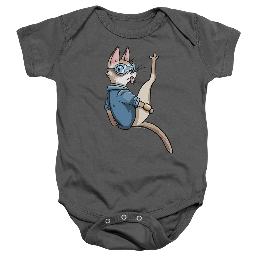 Valiant Comics Woody Cat Cosplay Infant Baby Snapsuit Charcoal