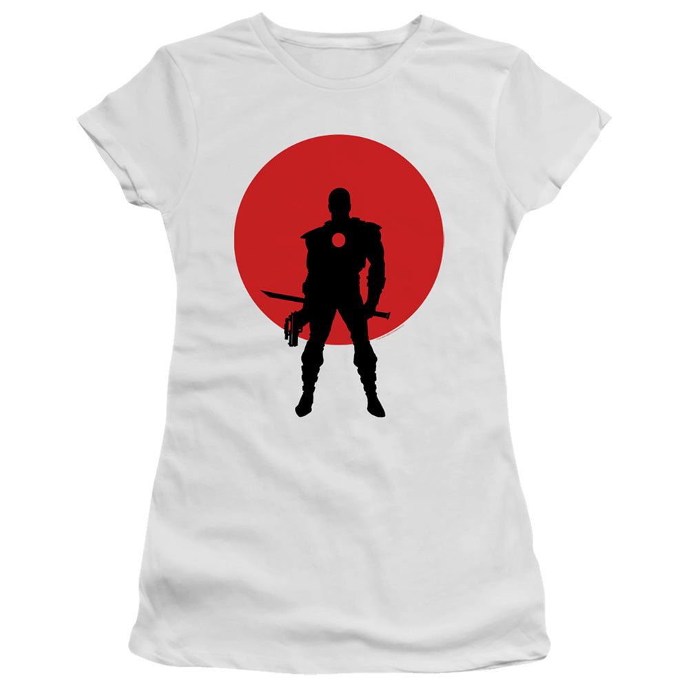 Bloodshot Icon Junior Sheer Cap Sleeve Womens T Shirt White