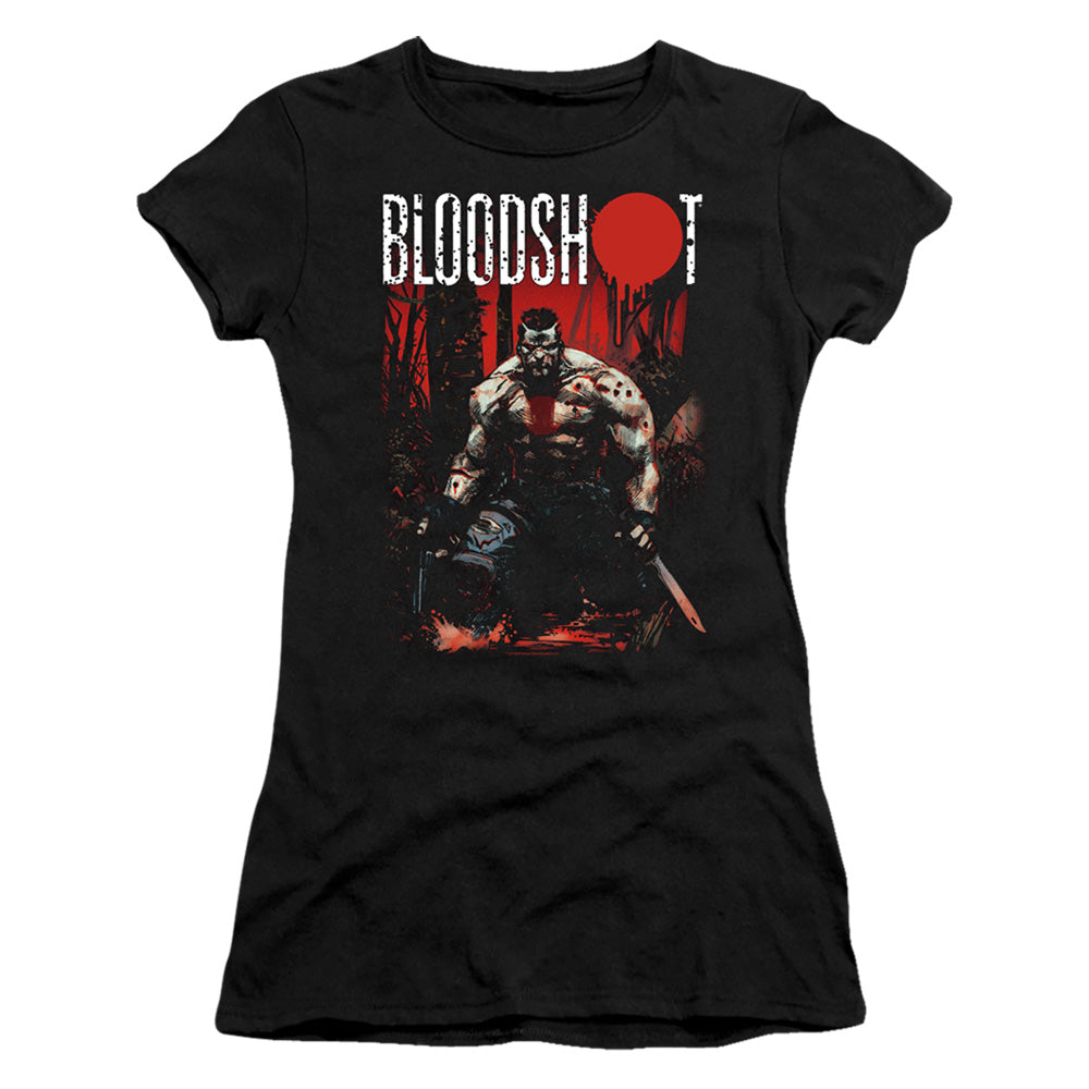 Bloodshot Welcome To The Jungle Junior Sheer Cap Sleeve Womens T Shirt Black