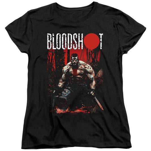 Bloodshot Welcome To The Jungle Womens T Shirt Black