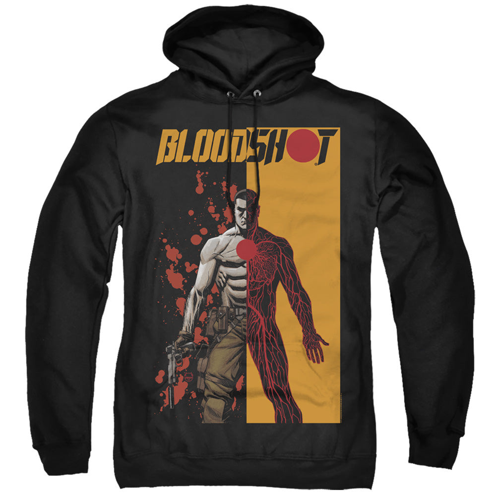 Bloodshot Split Mens Hoodie Black