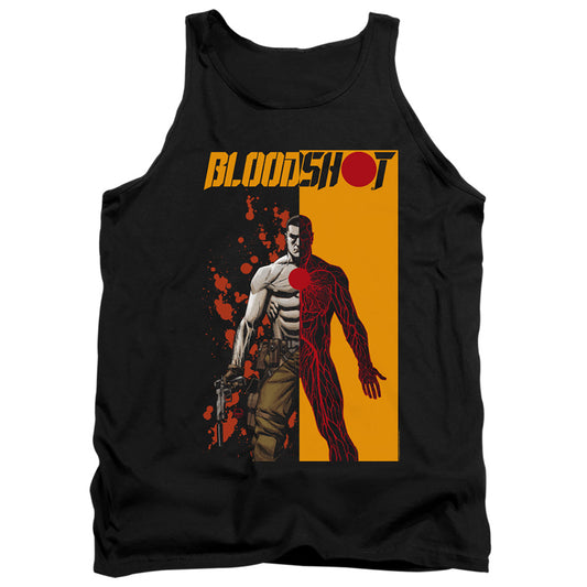 Bloodshot Split Mens Tank Top Shirt Black