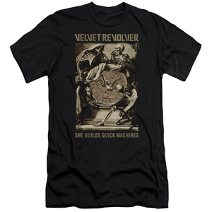 Velvet Revolver Quick Machines Premium Bella Canvas Slim Fit Mens T Shirt Black