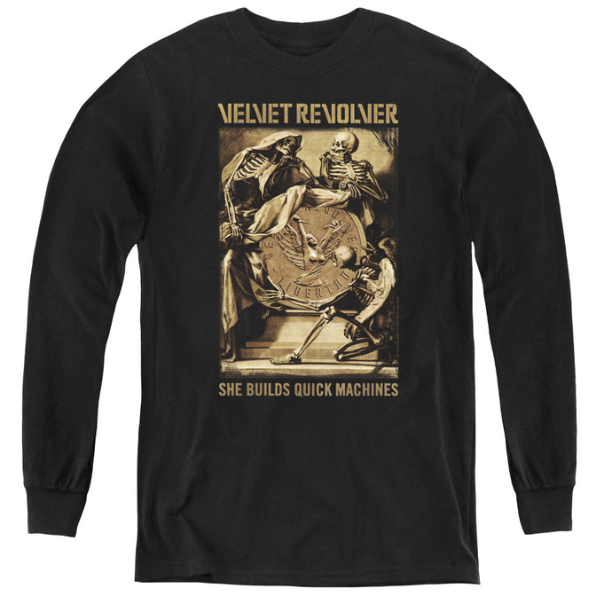 Velvet Revolver Quick Machines Long Sleeve Kids Youth T Shirt Black