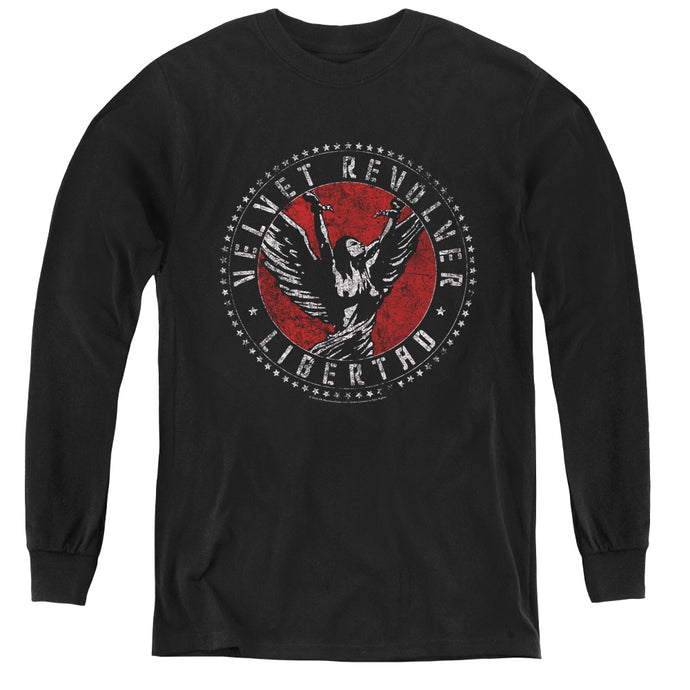 Velvet Revolver Circle Logo Long Sleeve Kids Youth T Shirt Black
