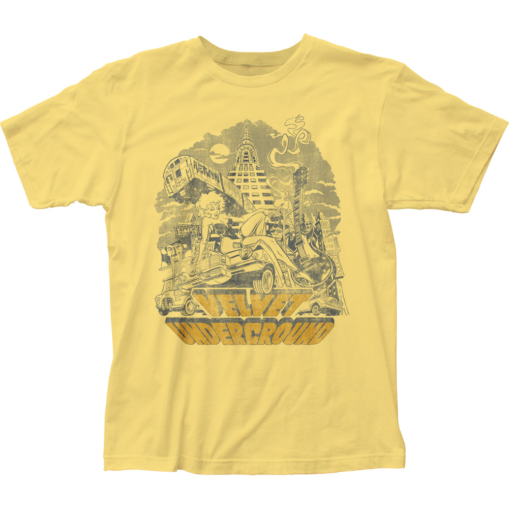 Velvet Underground NYC Mens T Shirt Yellow