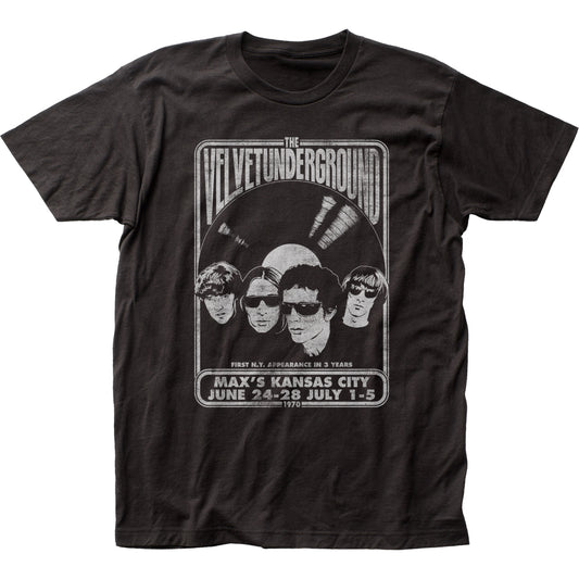 Velvet Underground Velvet Vinyl Mens T Shirt Black