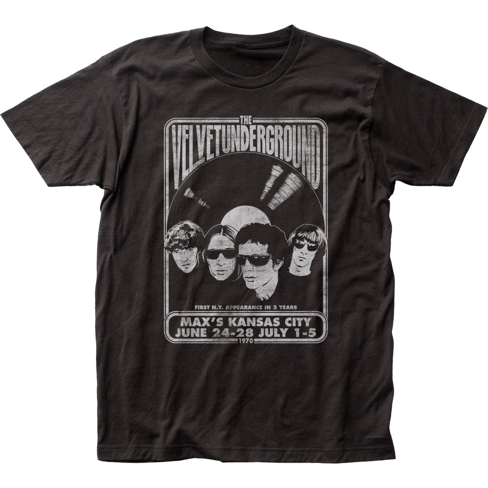 Velvet Underground Velvet Vinyl Mens T Shirt Black