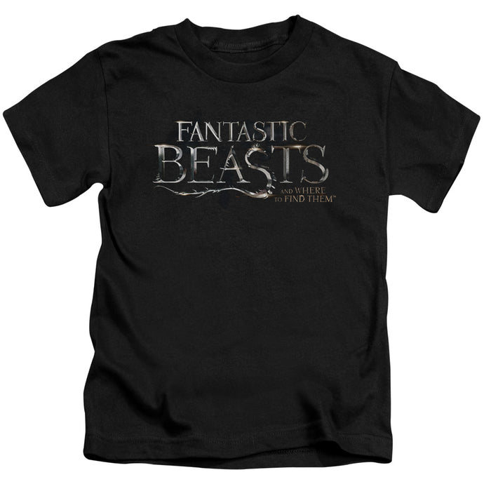 Fantastic Beasts Logo Juvenile Kids Youth T Shirt Black