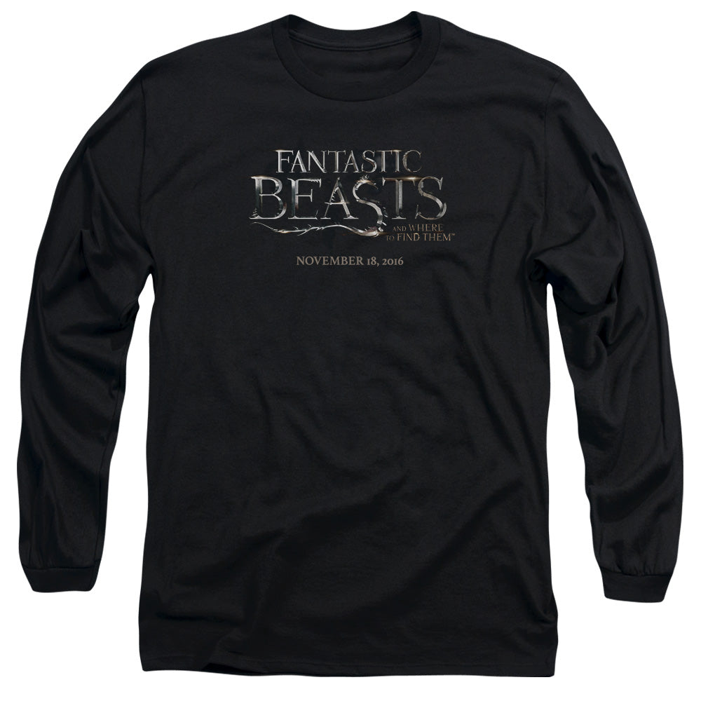 Fantastic Beasts Logo 2 Mens Long Sleeve Shirt Black
