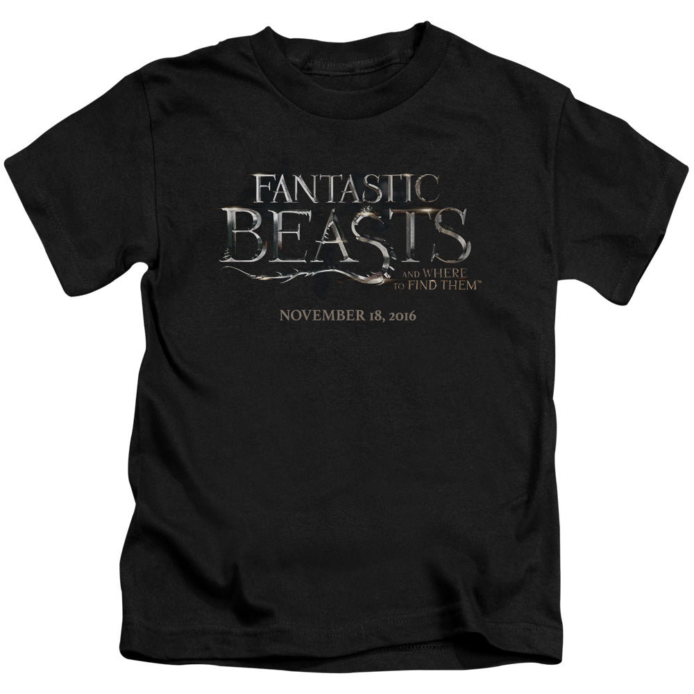 Fantastic Beasts Logo 2 Juvenile Kids Youth T Shirt Black