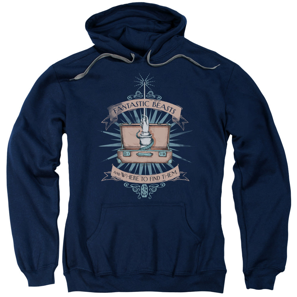 Fantastic Beasts Briefcase Mens Hoodie Navy Blue